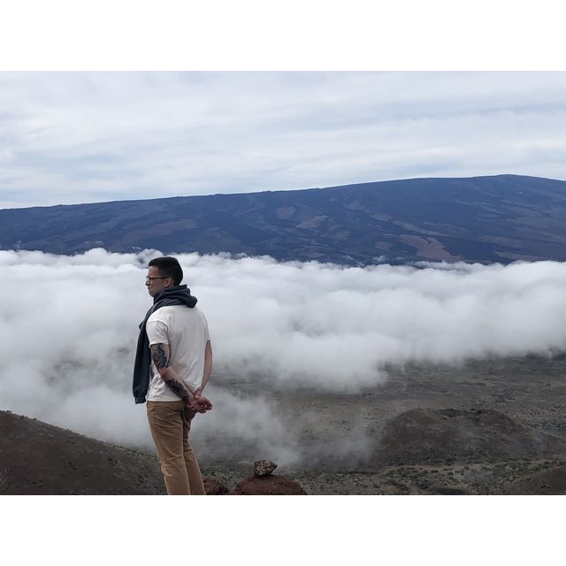 an inspiring photof of mattias on mauna kea